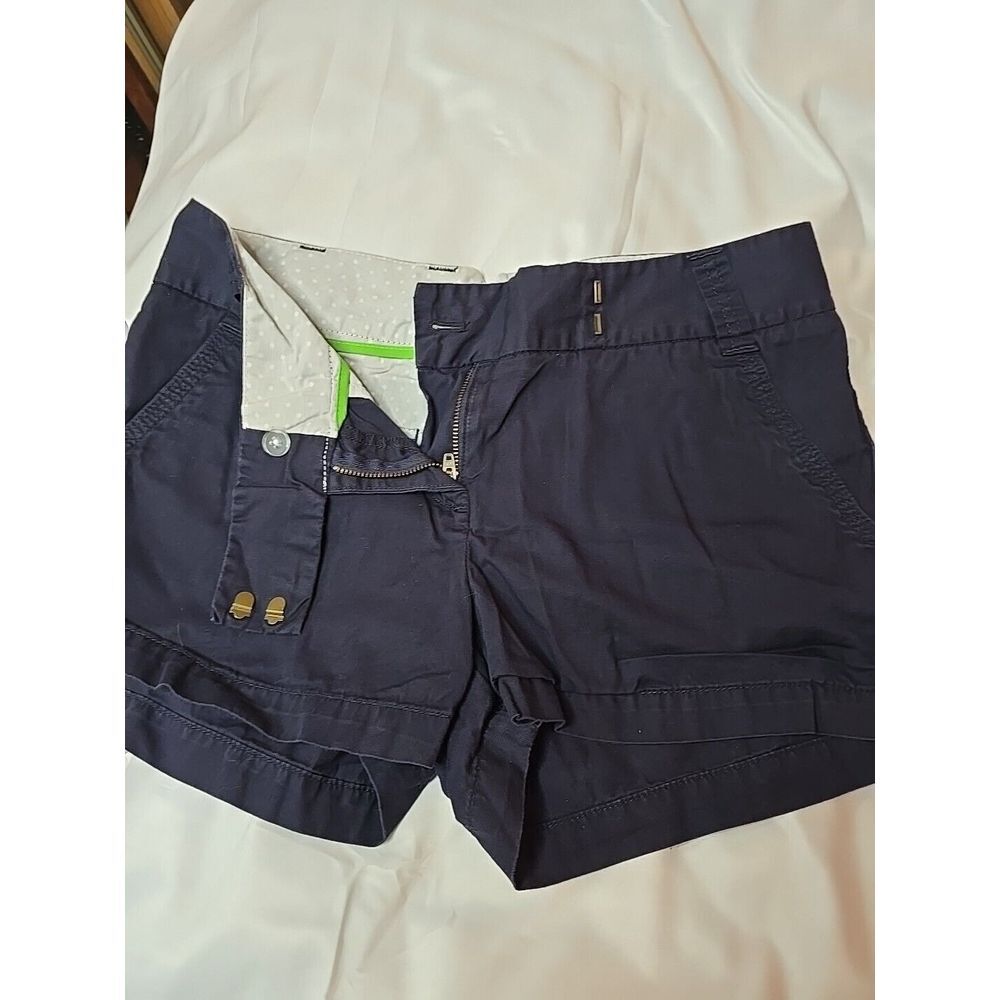 J. Crew Broken In Chino Blue Khaki Shorts Womens Size 2